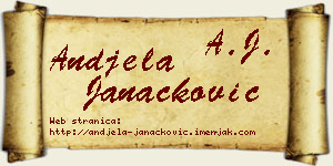 Anđela Janaćković vizit kartica
